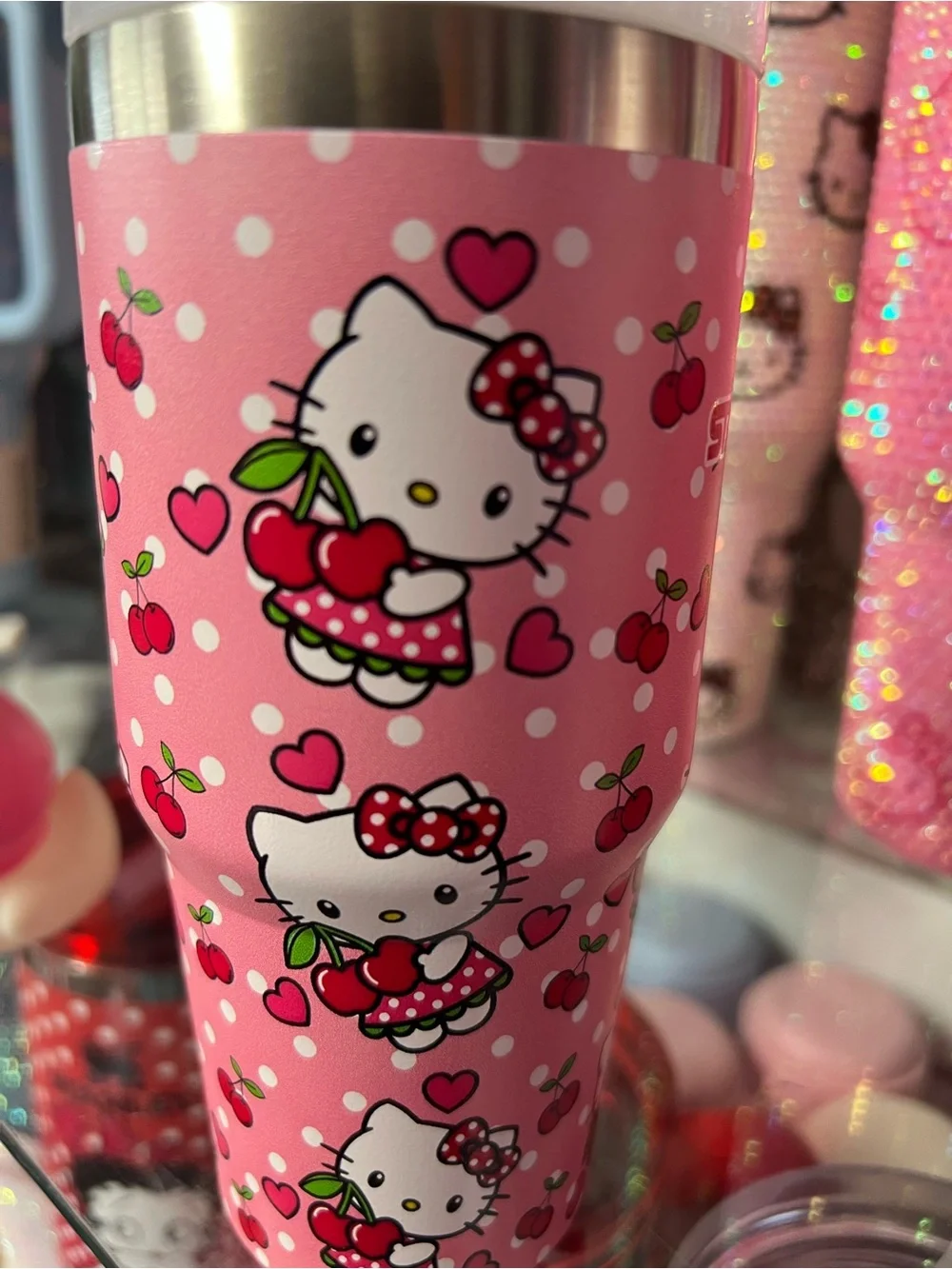 Stanley Pink Hello Kitty Cherry Travel Mug
